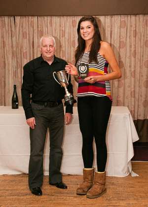 Sam Ward receives her first ever Northern Squash Club Ladies Championship
